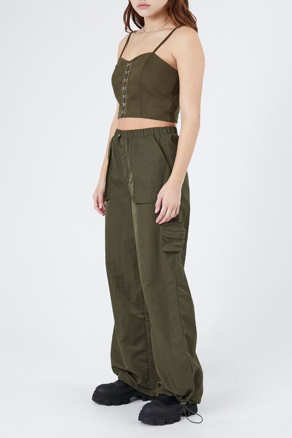 Toggle Drawstring Cargo Pants